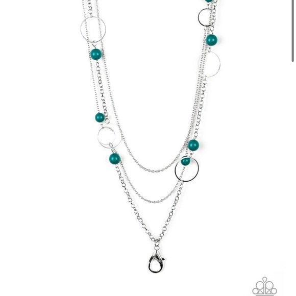 aparazzi Beachside Babe - Green - Lanyard Necklace & Earrings. - Picture 4 of 4